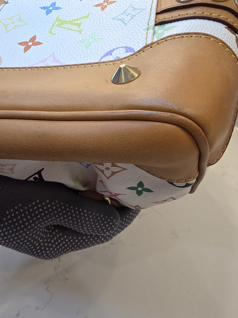 Louis Vuitton Multicolor White Canvas Studded Satchel - Picture 9 of 15